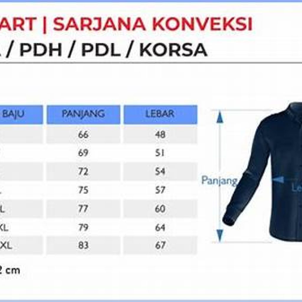 Standart Ukuran Baju Pdh Pdl
